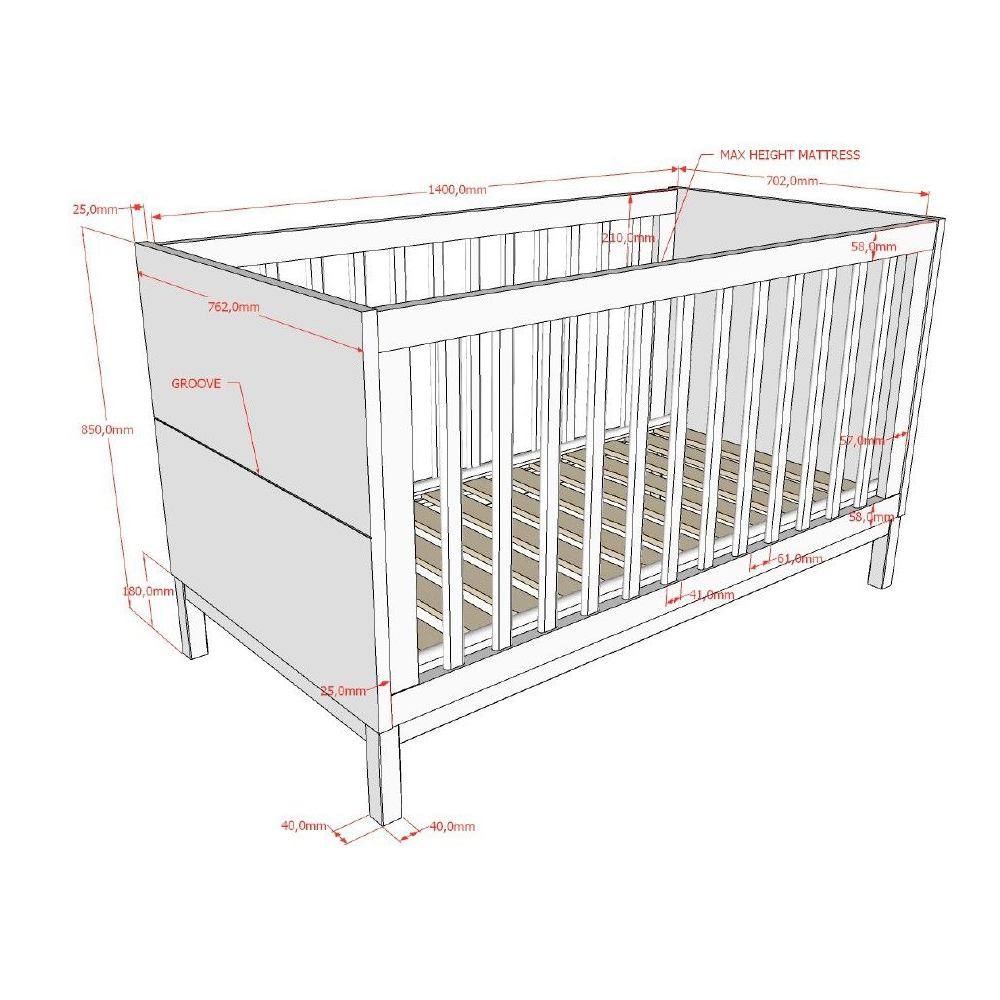 Babyzimmer Eva 4-teilig Set 70 16