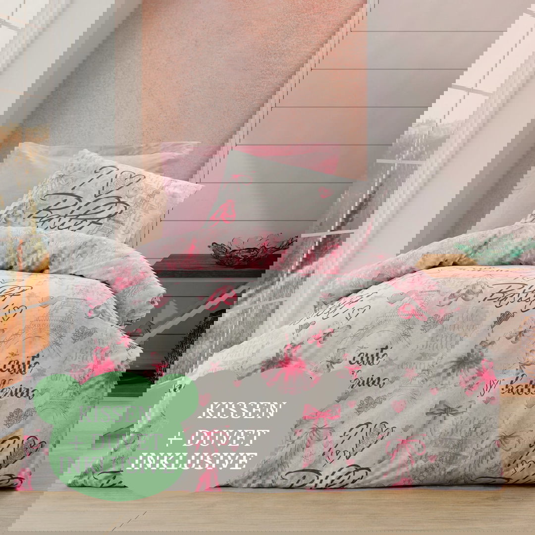 Textil Set Love Ballet inkl. Duvet und Kissen