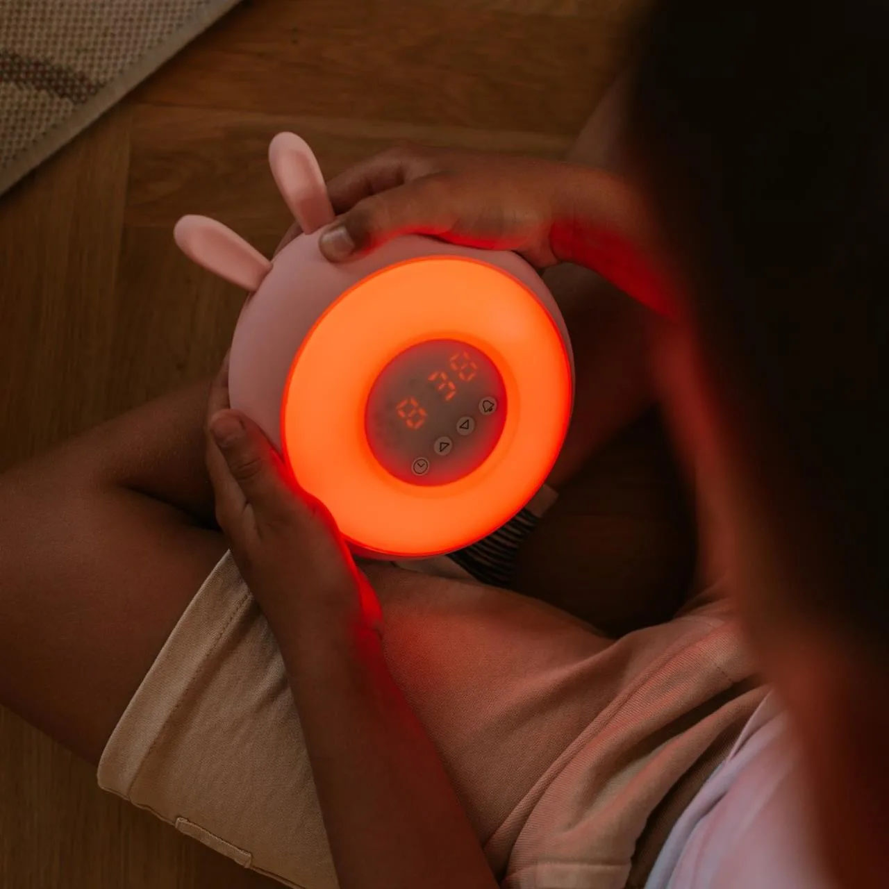 Wecker / LED Lampe Hase Pink #2