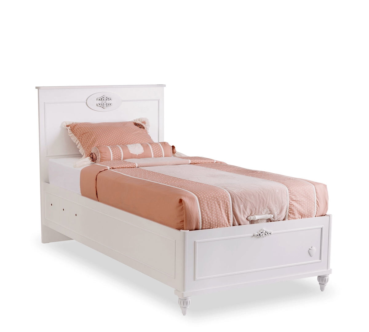 Bett Romantica mit Stauraum, 100 x 200 cm 4