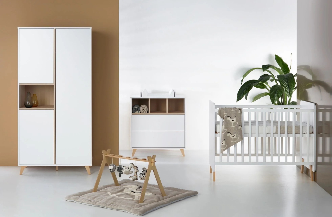 Babyzimmer Loft Set 3-teilig (2-türig) Weiss 2