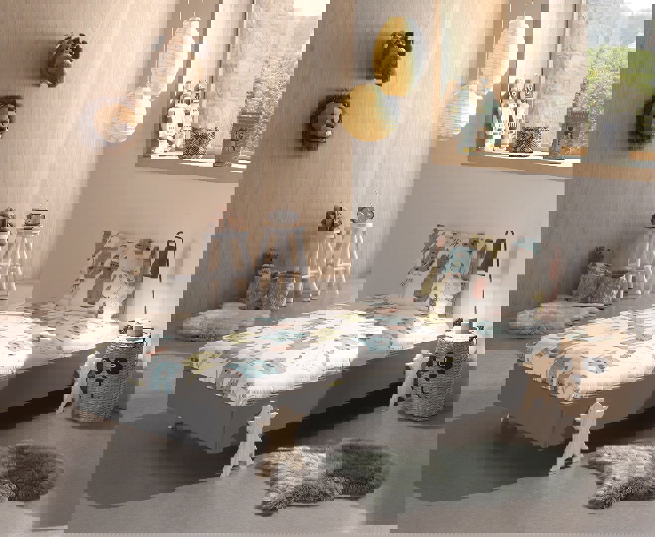 Bett Modulo Grau, Smiley #2