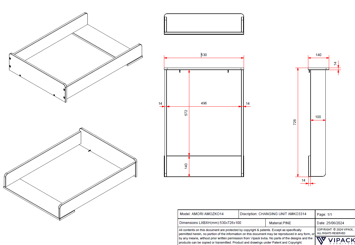 Wickelaufsatz Amori 4