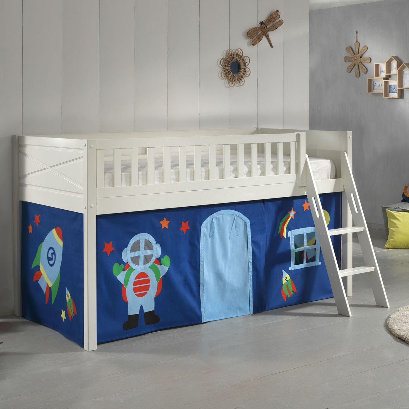 Halbhohes Bett Scott Astro mit Spielvorhang #2