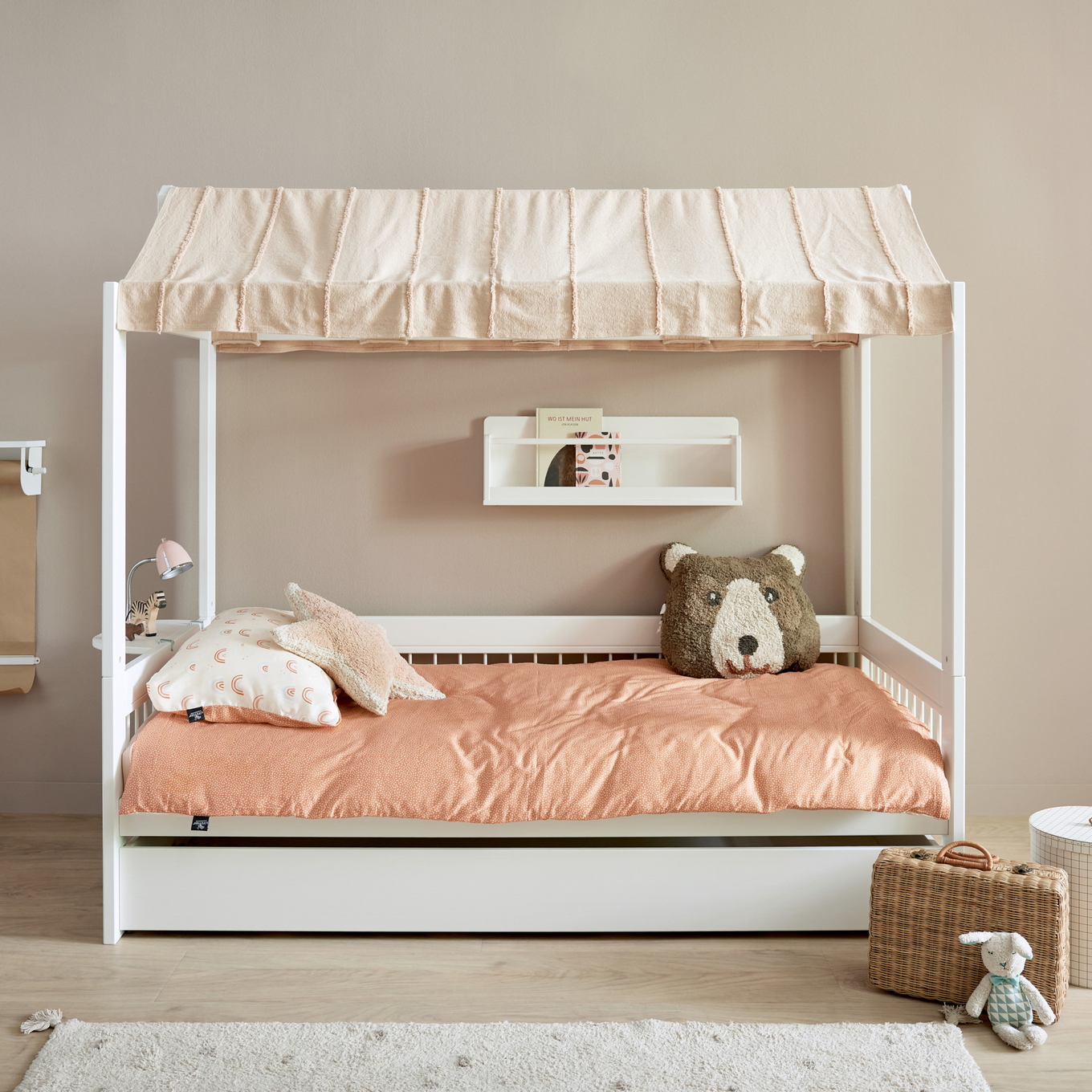 Himmelbett Breeze mit Dachkonstruktion Deluxe Lattenrost, Weiss #2