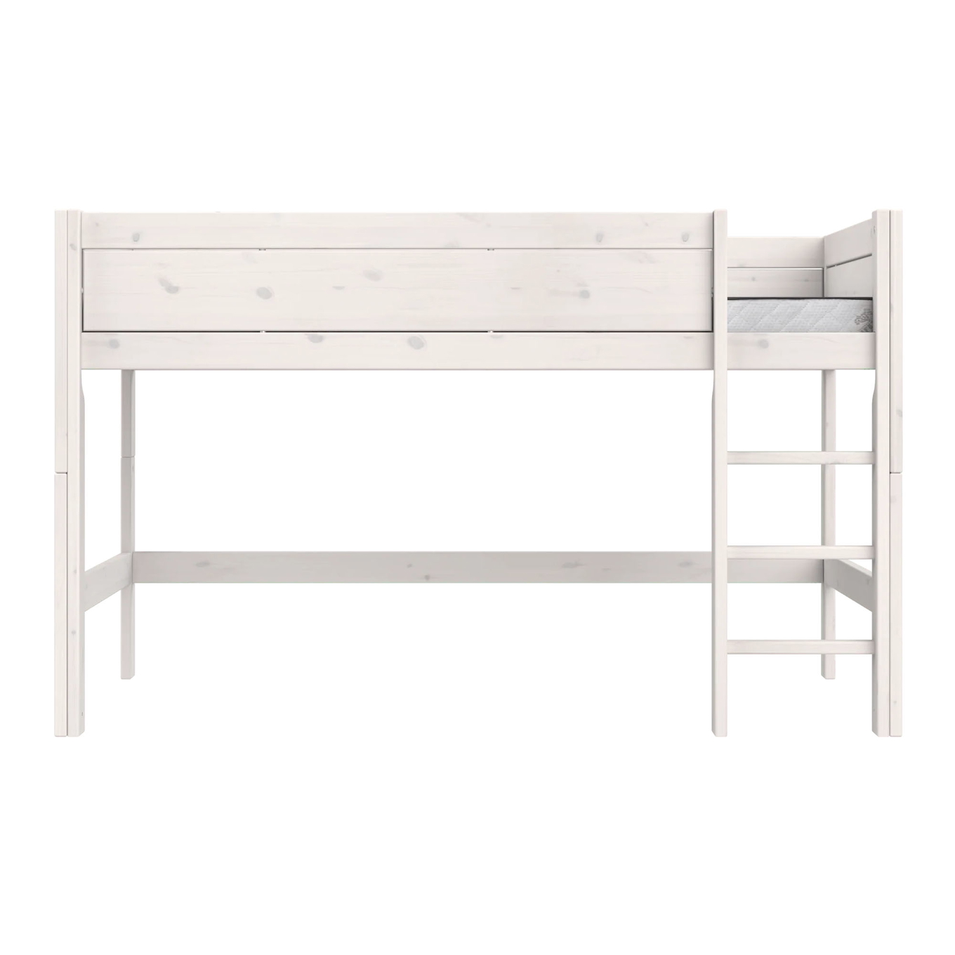 Halbhohes Bett Lifetime 120 Deluxe Lattenrost, Weiss lasiert #2