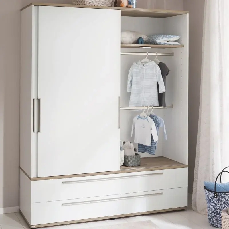 Kleiderschrank Carlo mit Schiebetüren Front Fichte #2