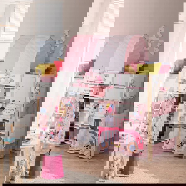 Halbhohes Bett Ylvie Birke, mit Schrägleiter, 90 x 200 cm #2