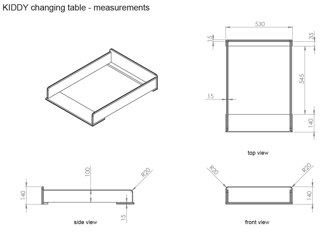 Babyzimmer Kiddy 3-teilig Set 8