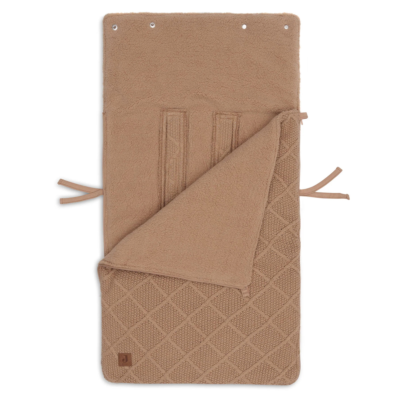 Fusssack für Babyschale Check Knit Biscuit #2