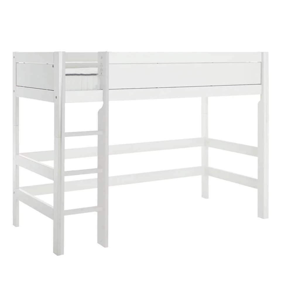 Mittelhohes Bett Lifetime Rollrost, Weiss