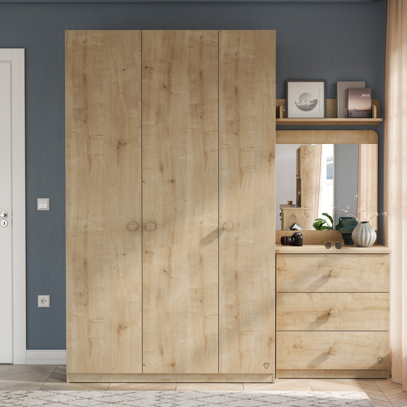 Kleiderschrank Mocha 3-türig #2