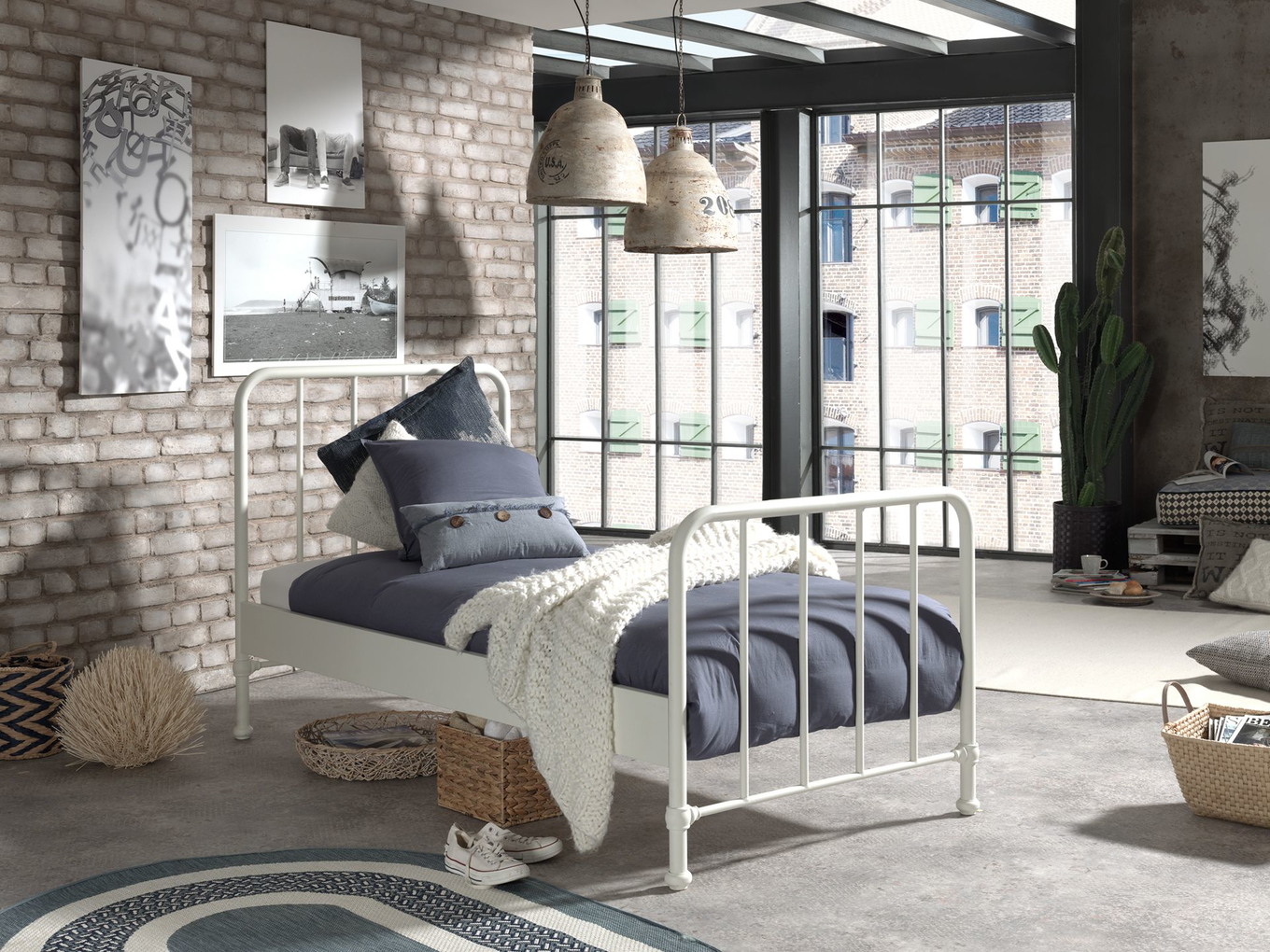 Kinderzimmer Bronxx 2-teilig Set Weiss 3