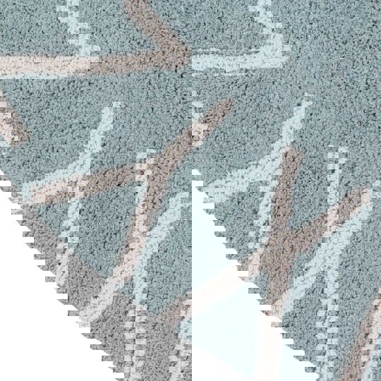 Teppich ABC Rund Blau 8