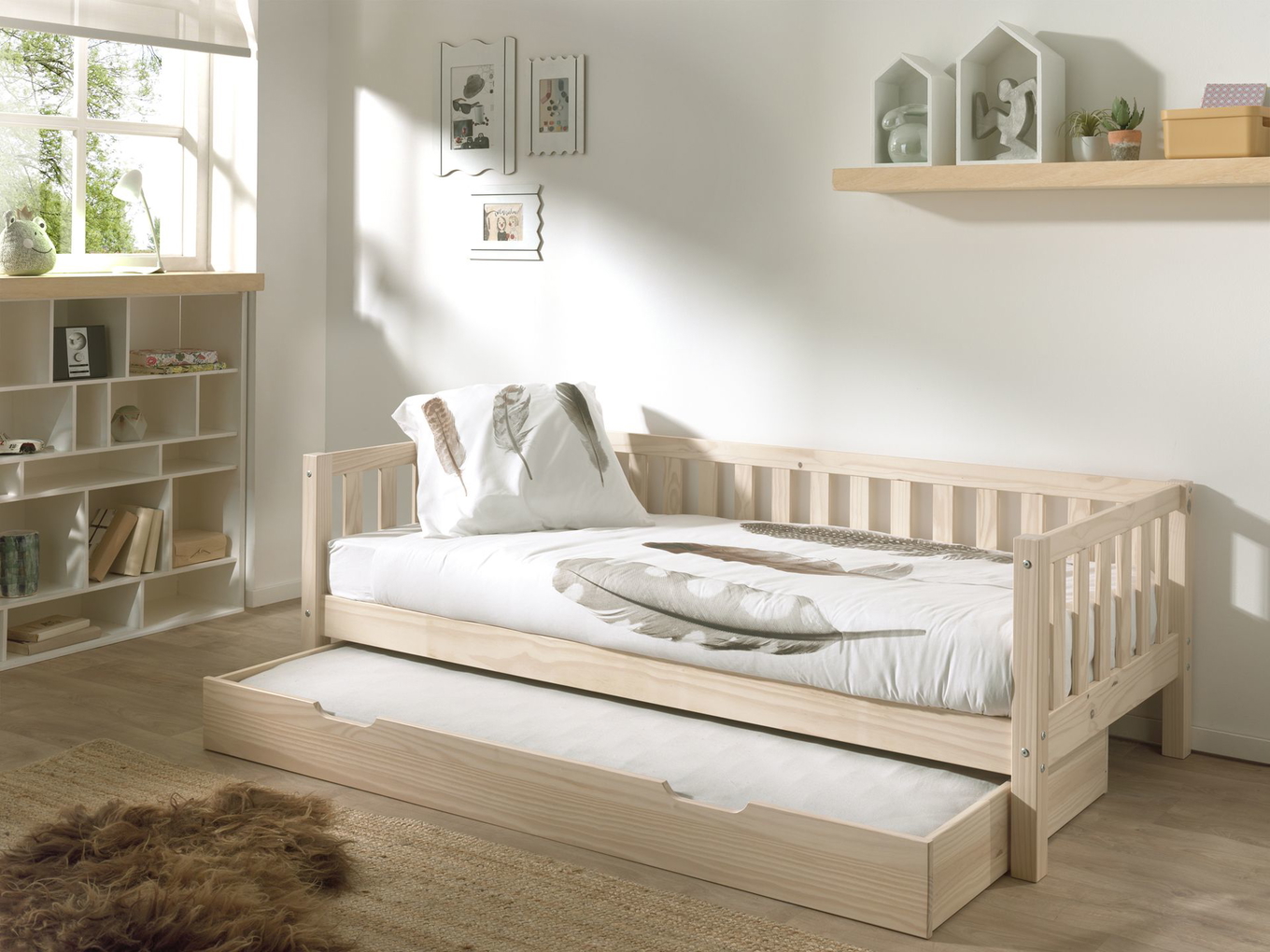 Kojenbett Fritz inkl. Ausziehkasten Holz 3