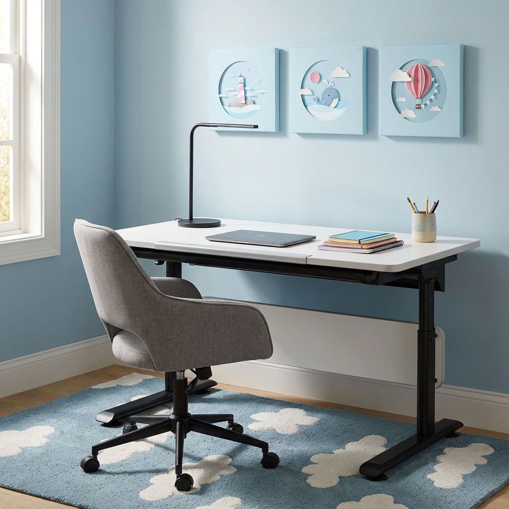 Schreibtisch Diego 120 Schwarz Weiss 4