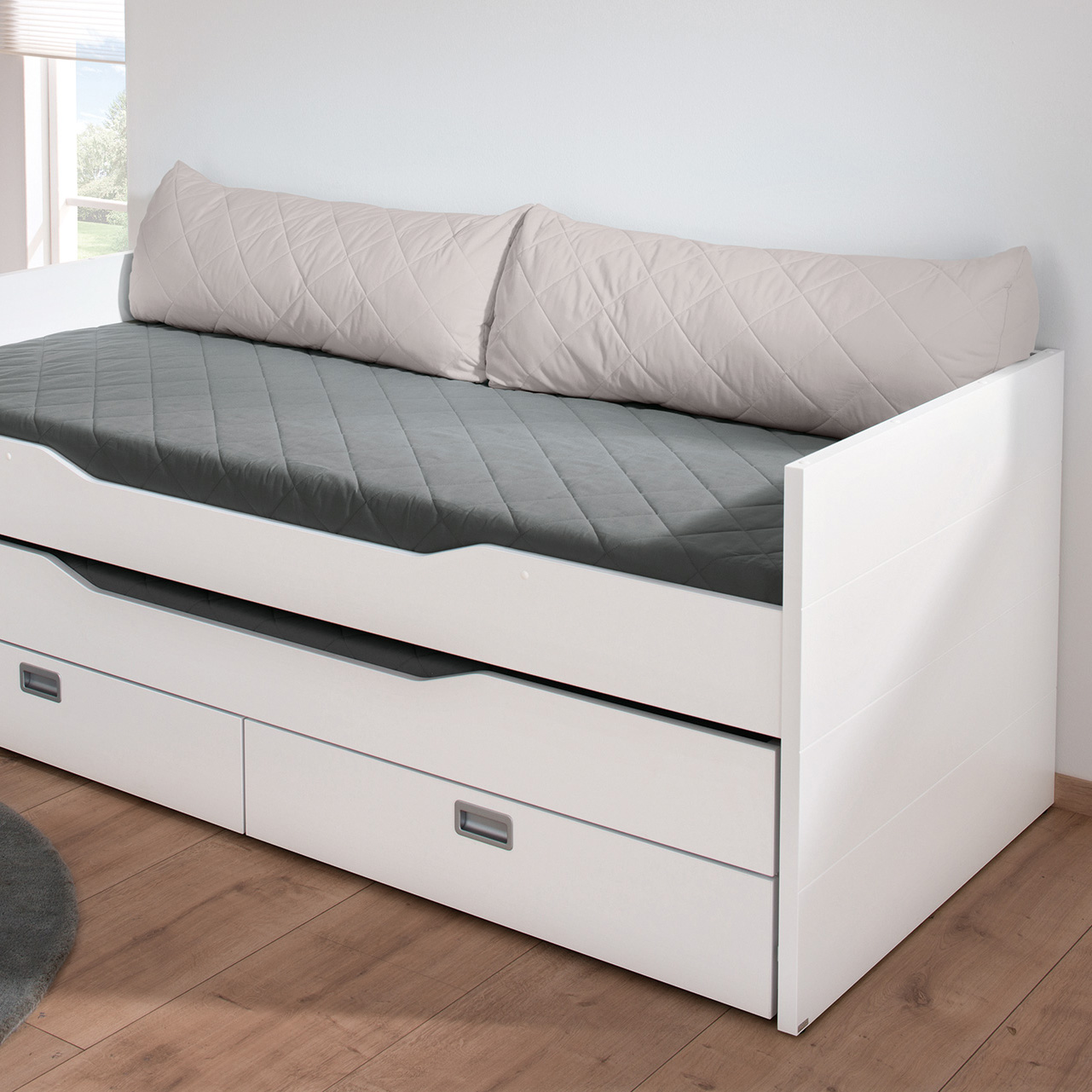 Rückenkissen aus Baumwolle Taupe