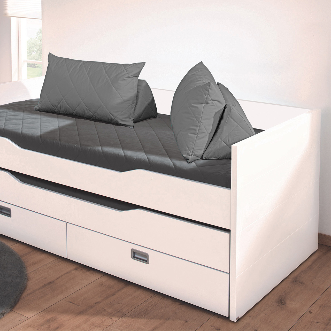 Chillkissen aus Baumwolle Anthrazit