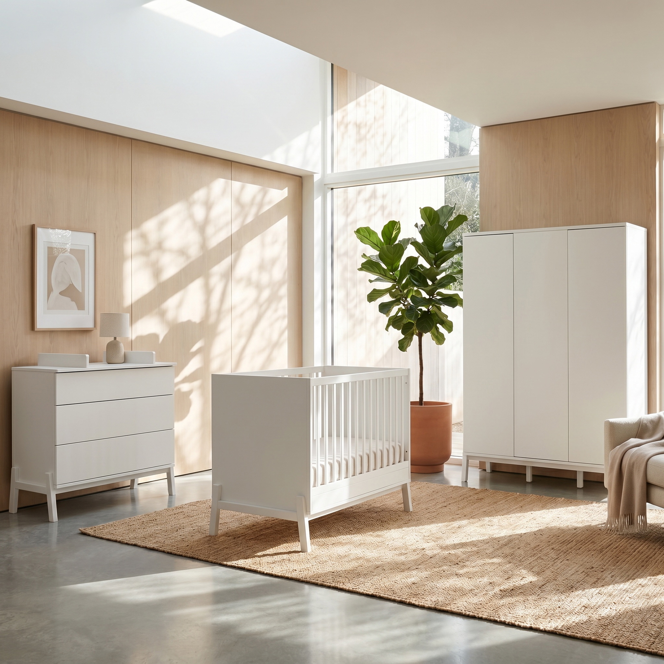 Babyzimmer Ashi Set 3-teilig  Cream #2