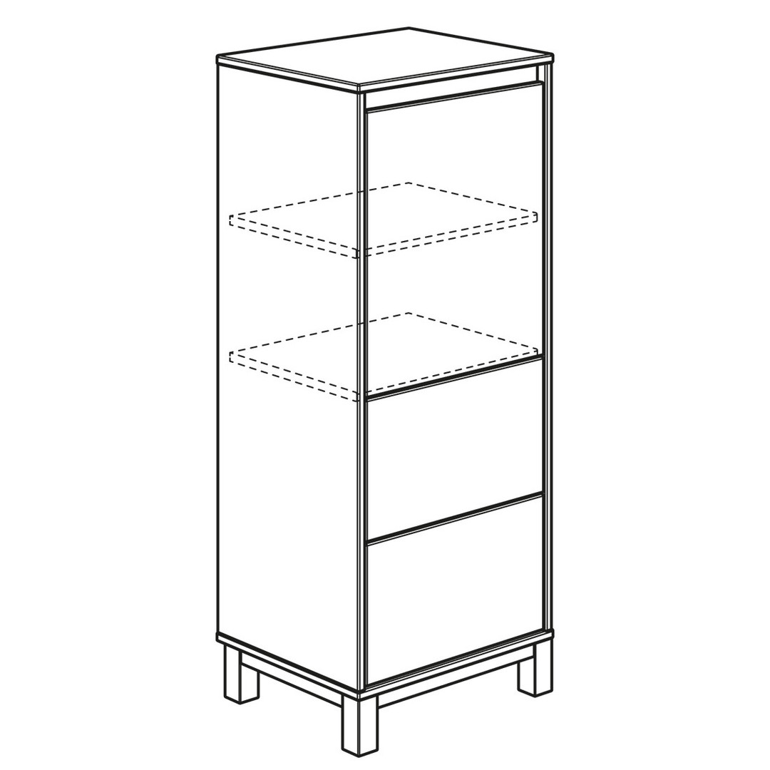 Hochkommode Olli 1T2S Weiss 3