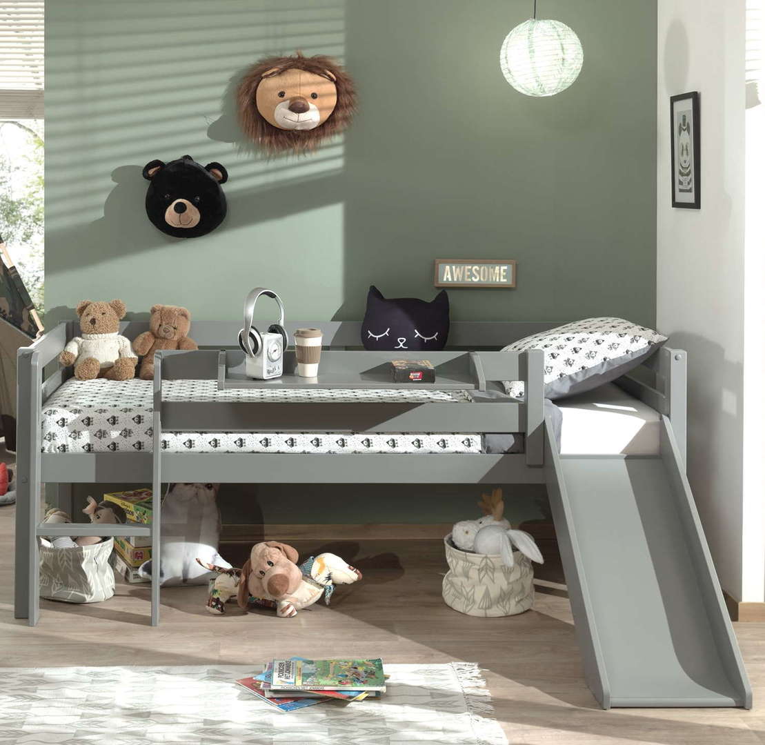 Bett Pino mit Rutsche Grau, Standard #2