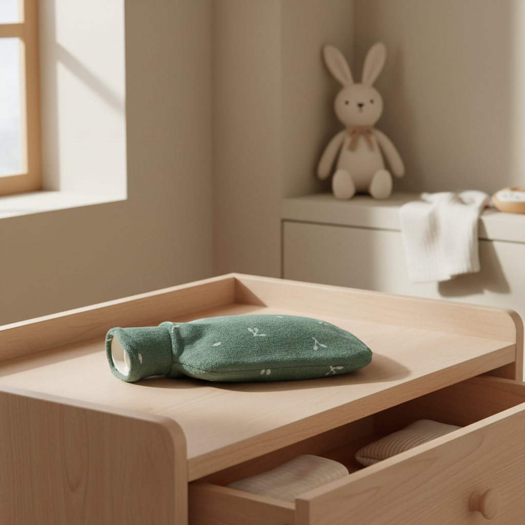 Gummibettflasche mit Bezug 185 Green Botanic 3