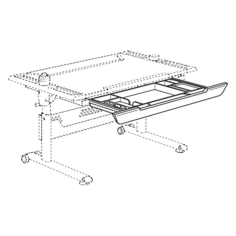 Schubkasten befüllt für Schreibtisch Tablo 3