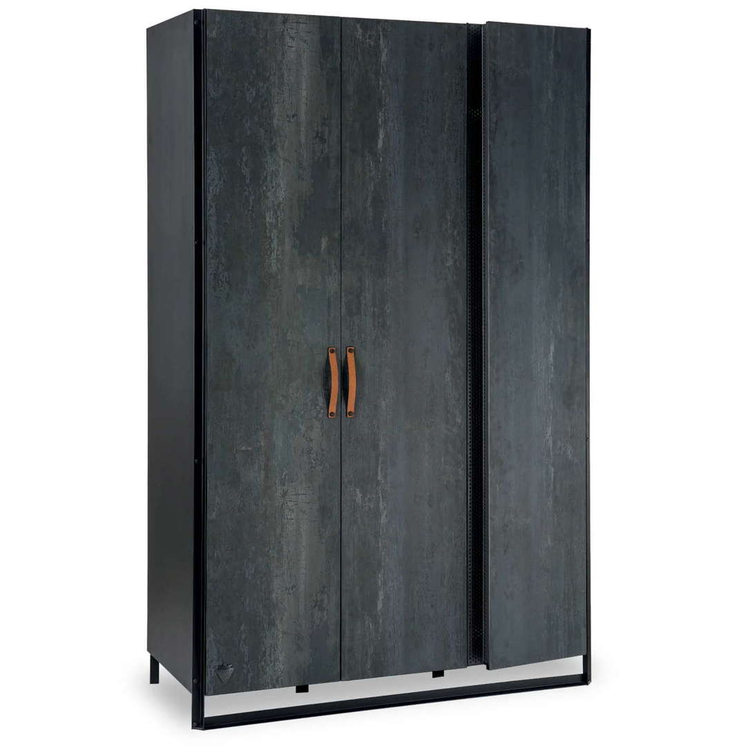 Kleiderschrank Dark Metal 3-türig