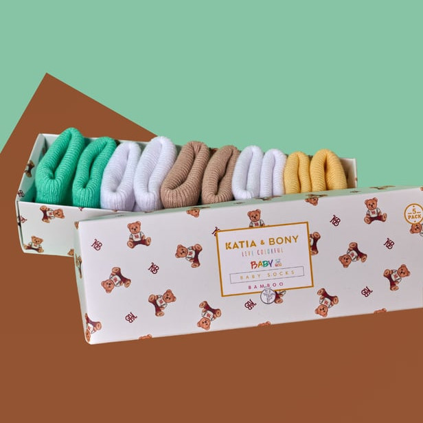 Socken Bambus Baby White 5er Set 0-3 Monate #2