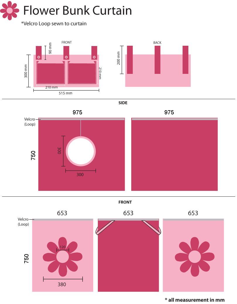 Halbhohes Bett Pink Flower mit Rutsche Grau 4