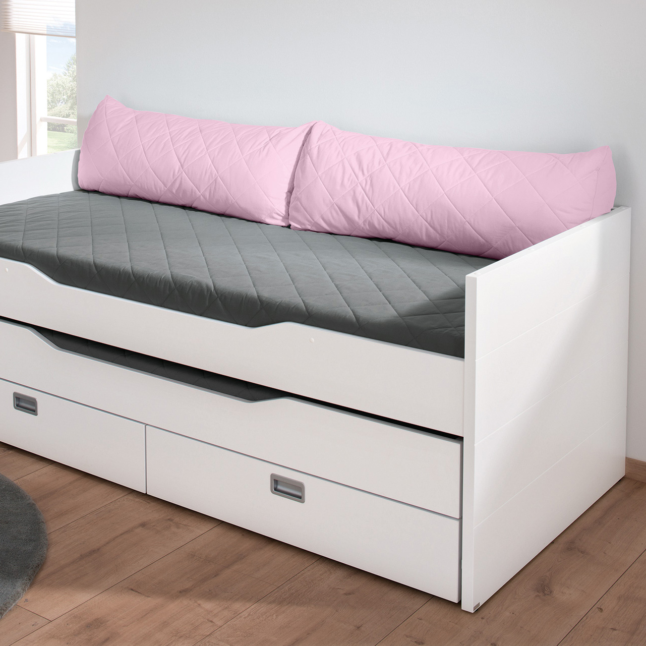 Rückenkissen aus Baumwolle Rose