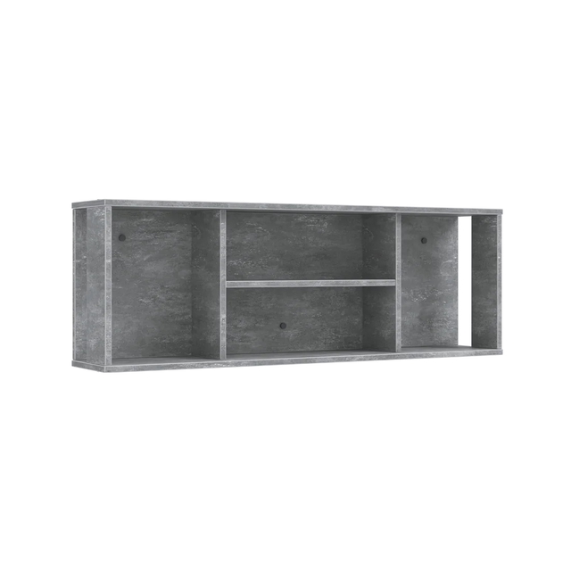 Wandregal Space Gray mit 4 Fächer