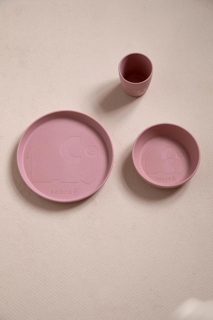 Geschirrset Mums Blüten Pink 3