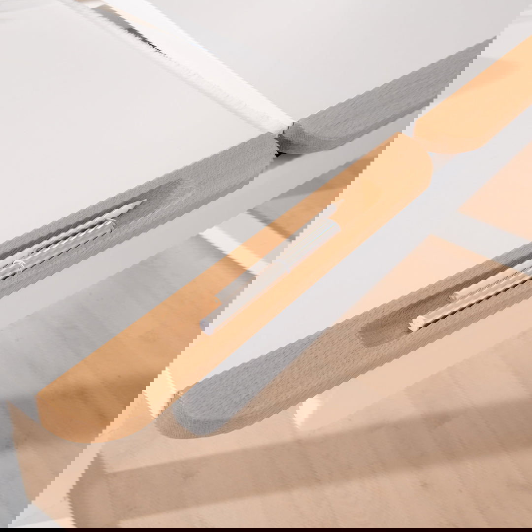 Schreibtisch Teenio 130 GT Weiss Platte Links Braun, Weiss 5