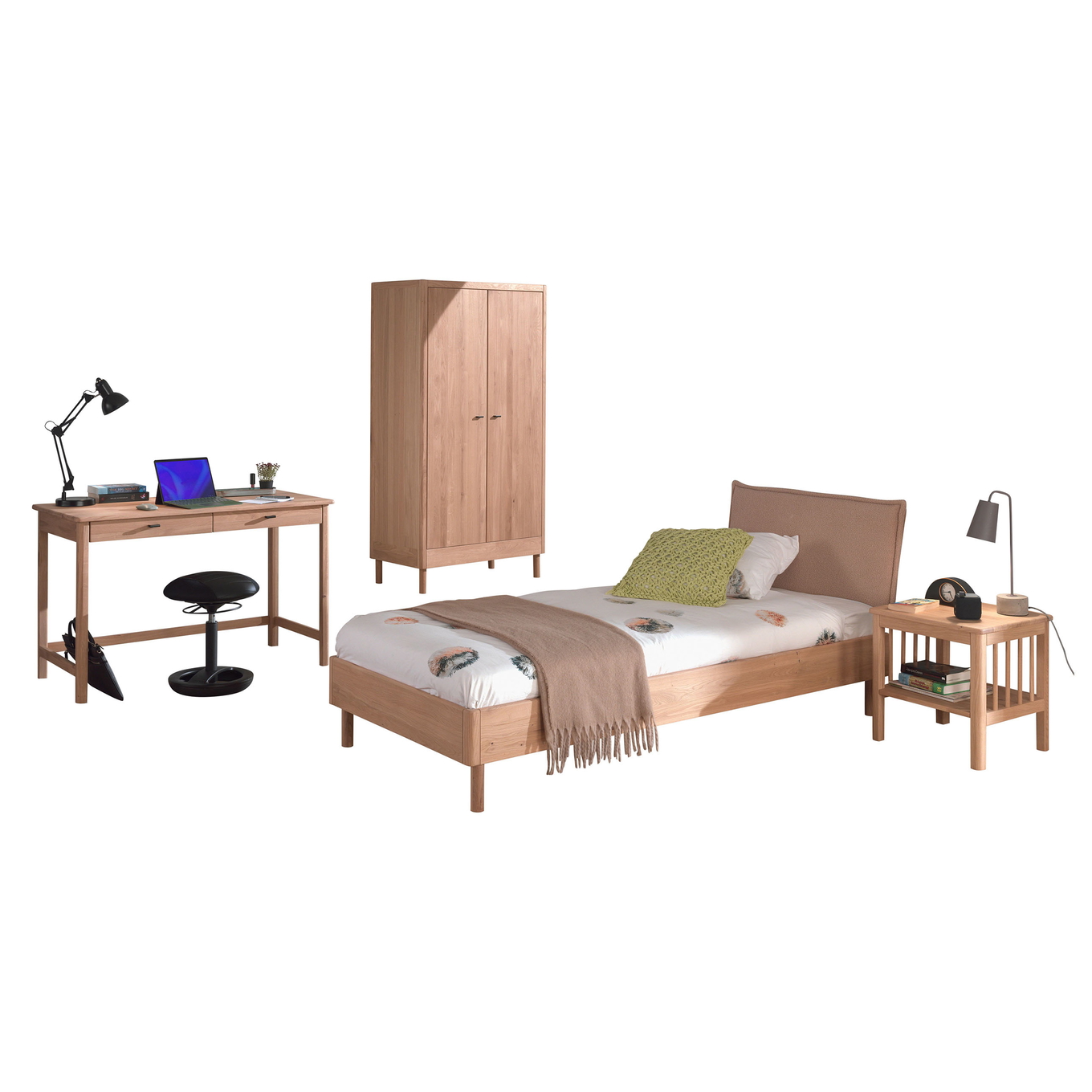 Kinderzimmer Forrest Eiche 4-teilig Set C