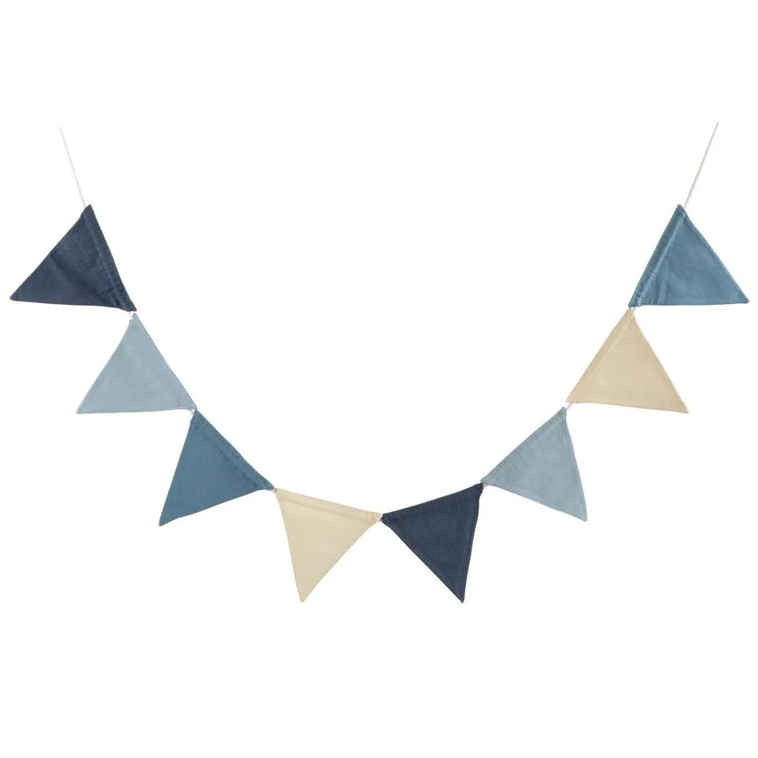 Girlande Puderblau Mix