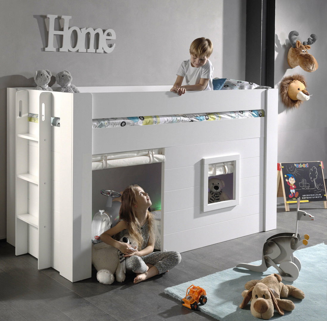 Halbhohes Bett Noah inkl. Vorhang Set #2