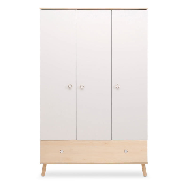 Kleiderschrank Ylvie 3-türig Holz