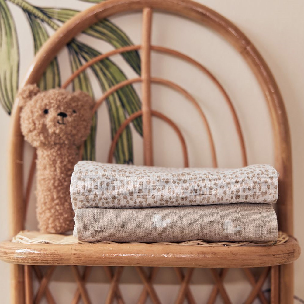 Spucktücher Dotted Rabbit Nougat 2er Set #2