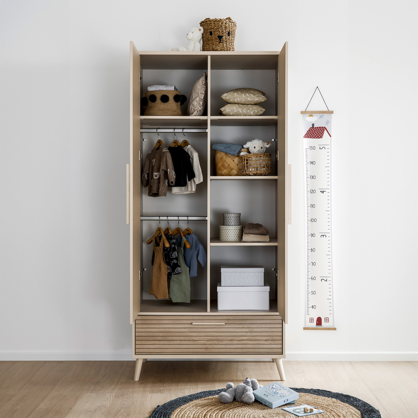 Kleiderschrank Eefje 2-türig, Groovy Oak 3