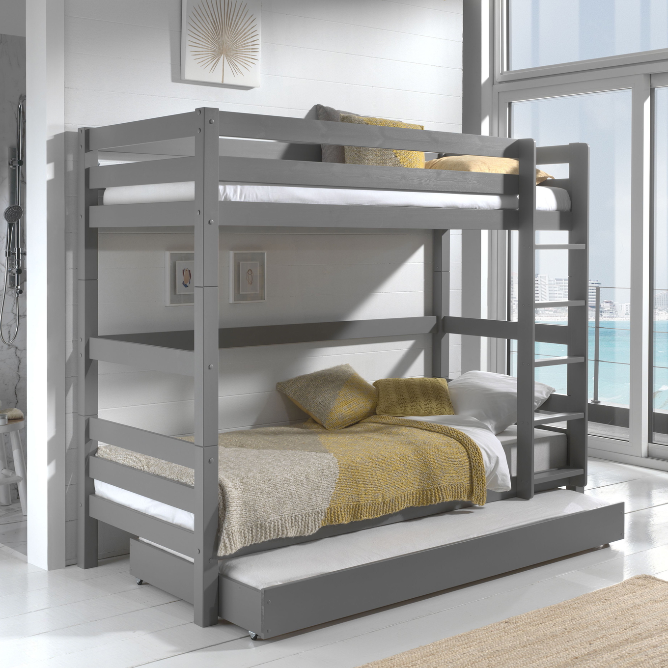 Etagenbett Pino 180 inkl. Ausziehkasten Grau #2