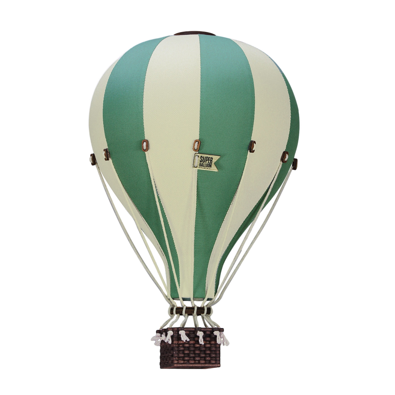 Deko Heissluftballon Beige Grün L