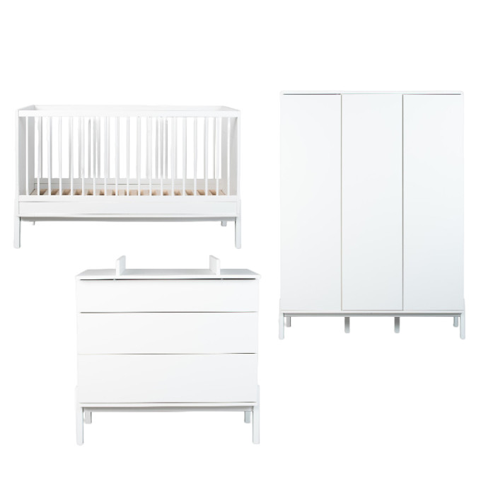 Babyzimmer Ashi Set 3-teilig  Cream
