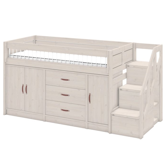 Kommode All-In-One mit 2 Türen Weiss lasiert 4