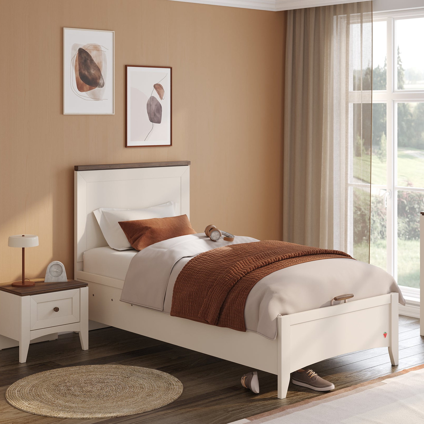 Bett Lapel mit Stauraum, 100 x 200 cm #2