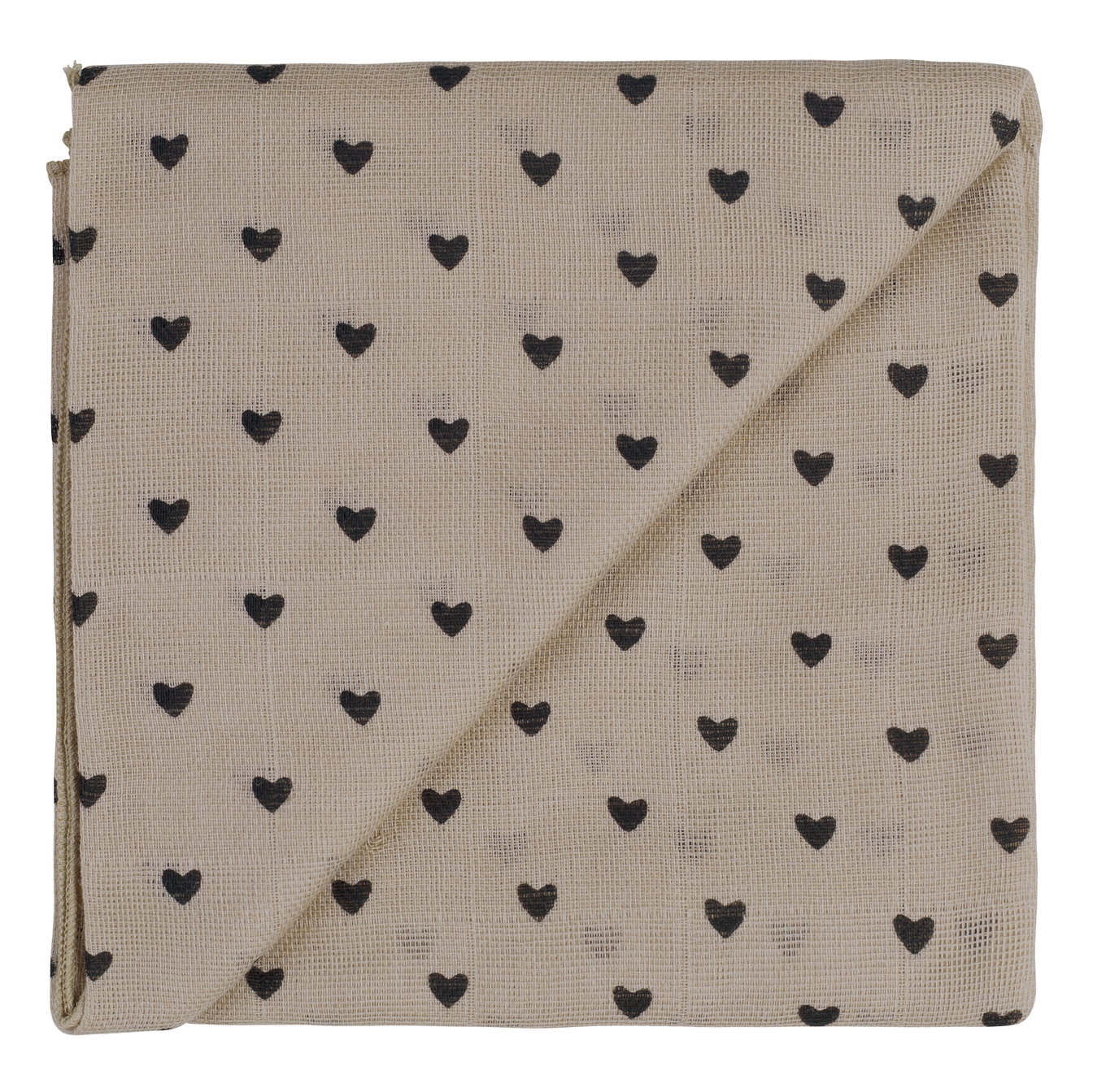 Gaze Spucktuch Sand Herze
