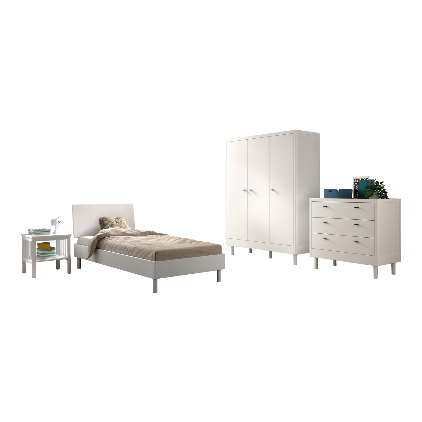 Kinderzimmer Forrest Buche 4-teilig Set D