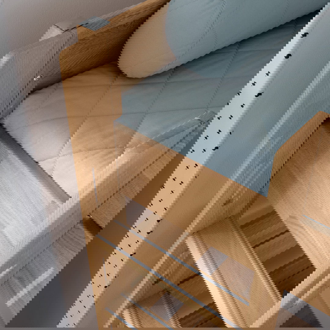 Etagenbett Sten Holz, mit gerader Leiter #2