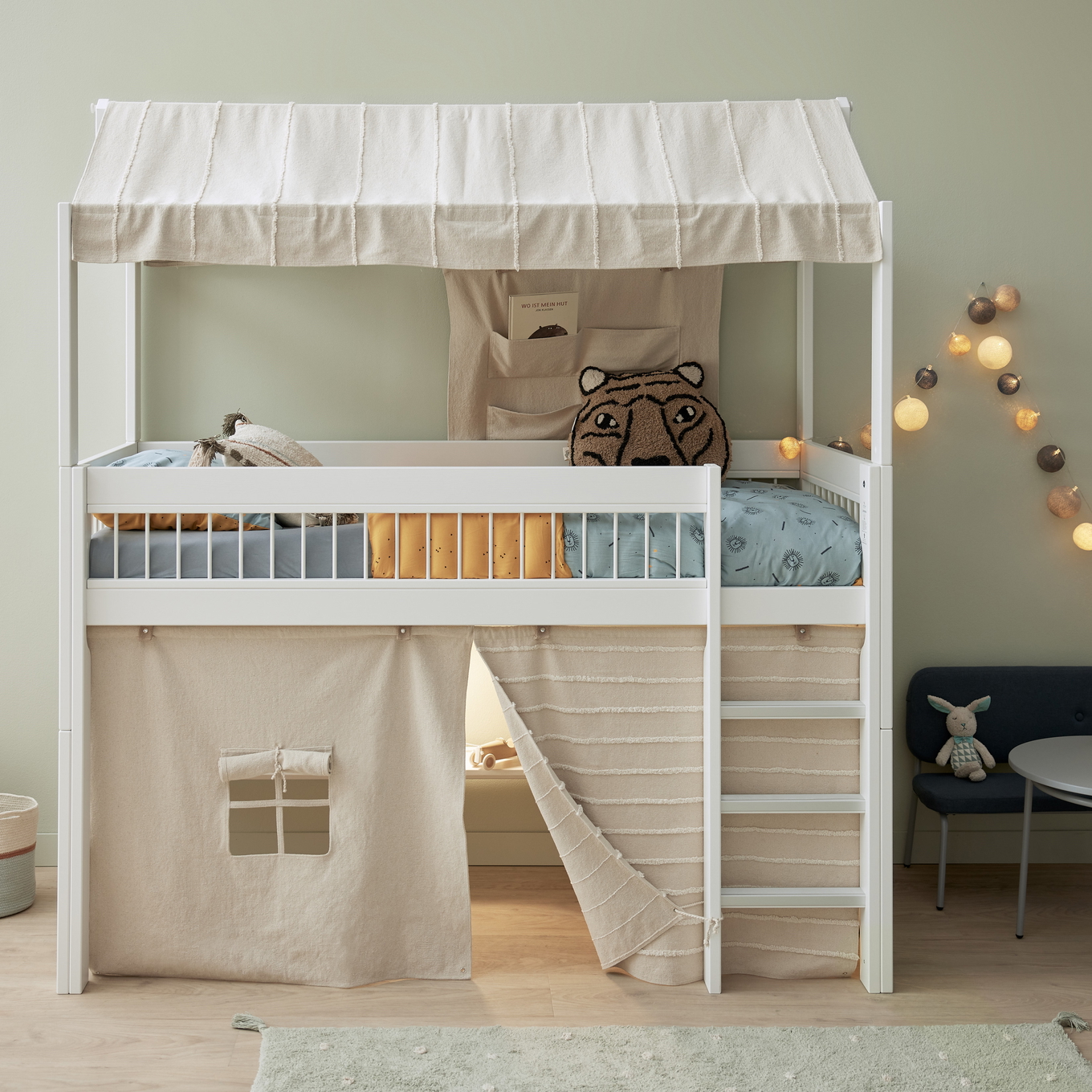 Halbhohes Bett Breeze Essence inkl. Dachkonstruktion Natural #2