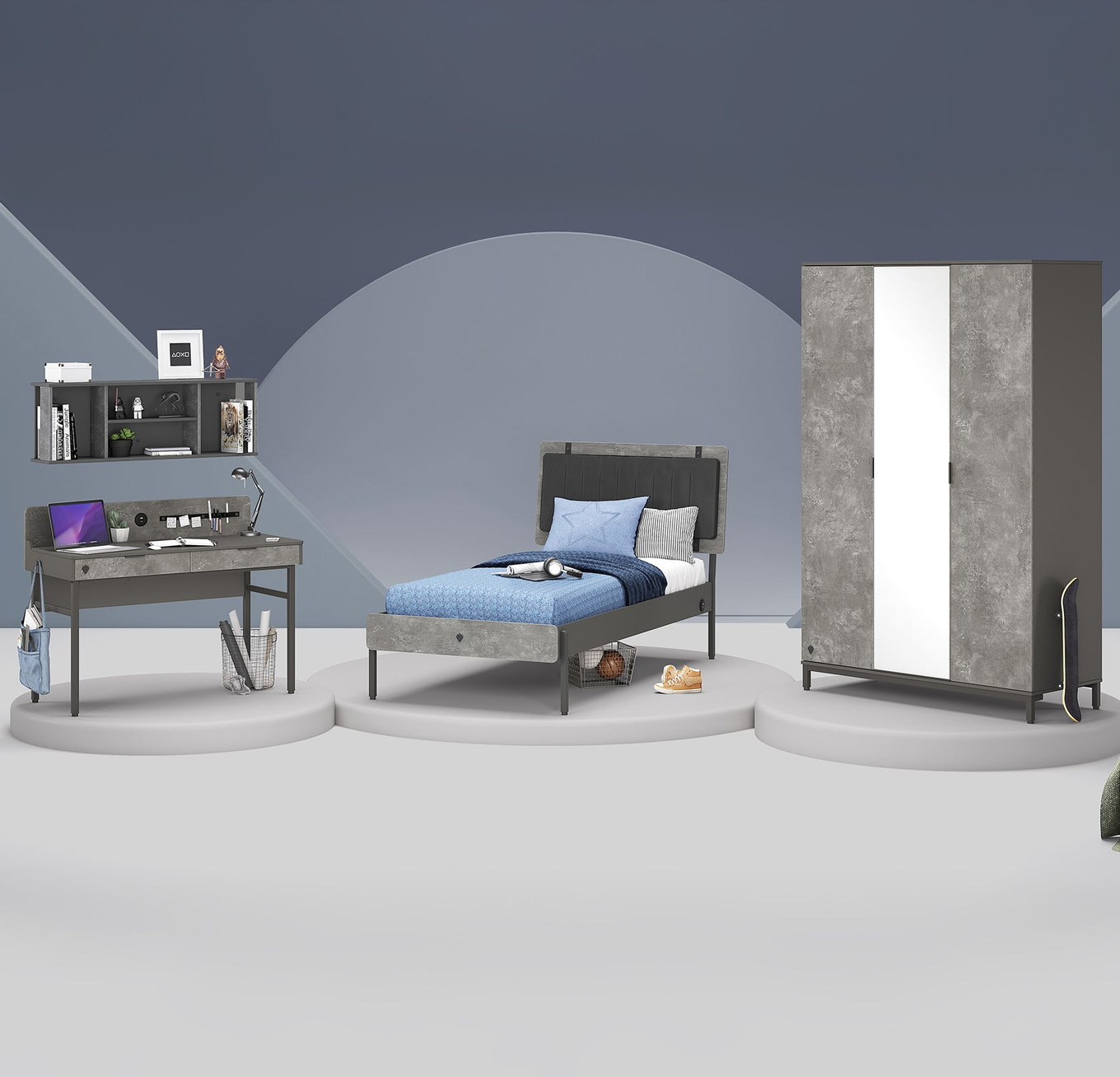 Kinderzimmer Space Gray Set